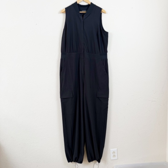 Athleta Pants - Athleta Brooklyn Black Utility Jumpsuit Size 16